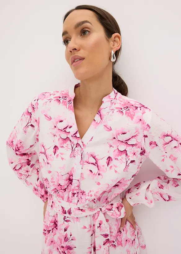Abito midi in misto viscosa fluente, bonprix
