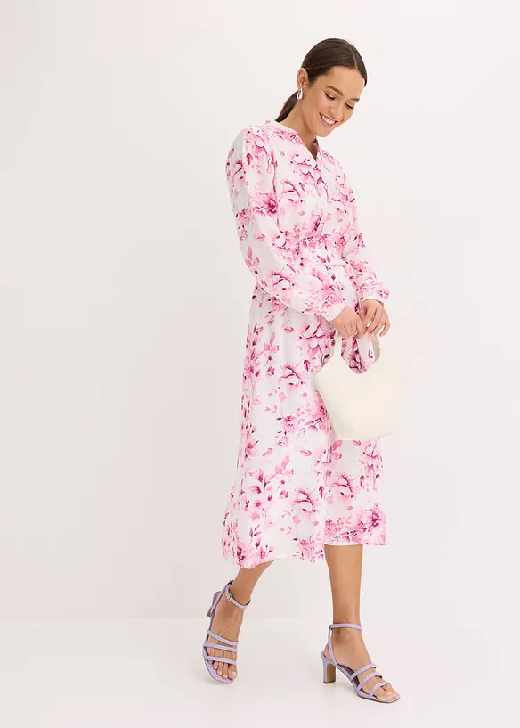 Abito midi in misto viscosa fluente, bonprix