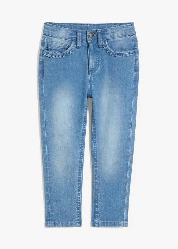 Jeans elasticizzati tapered, vita media, bonprix