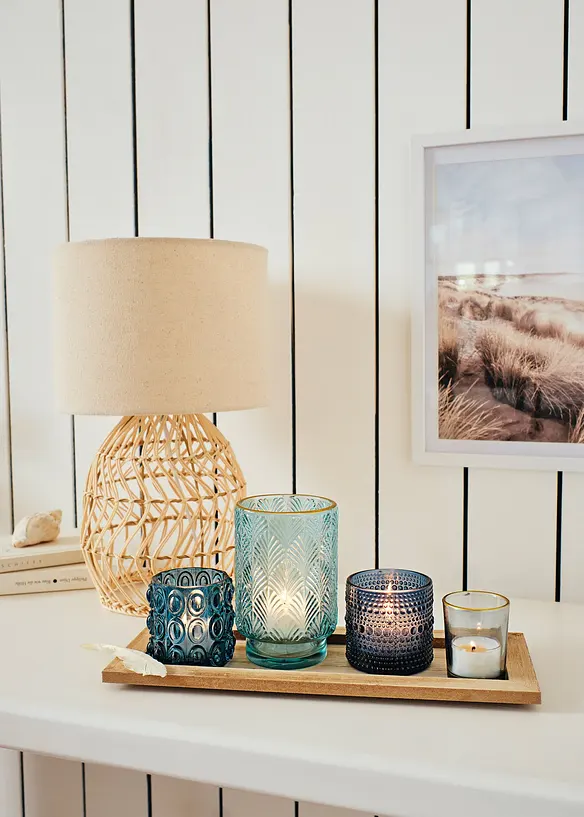 Vassoio portacandele con 4 portalumini, bonprix