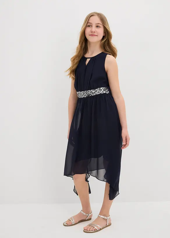 Abito in chiffon con paillettes, bonprix