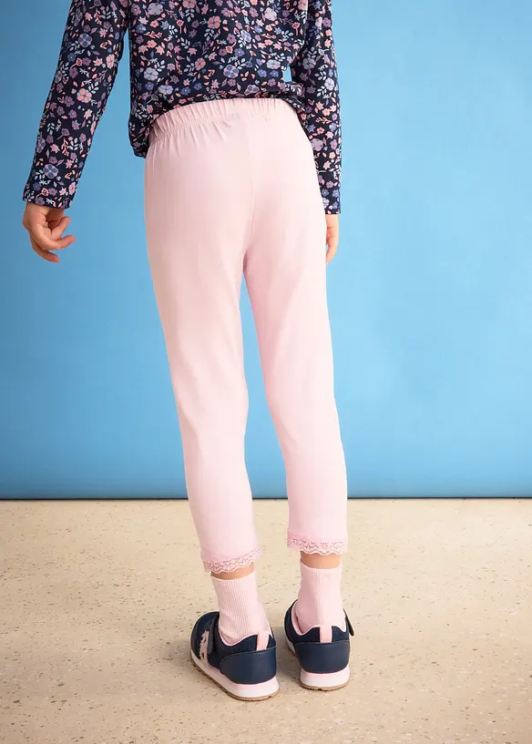 Leggings a 7/8 con pizzo sul fondo (pacco da 2), bonprix