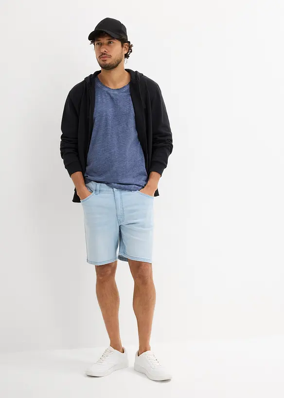 Bermuda di jeans larghi elasticizzati, loose fit, bonprix