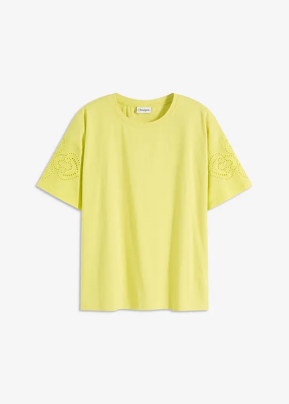 T-shirt con ricami traforati, bonprix