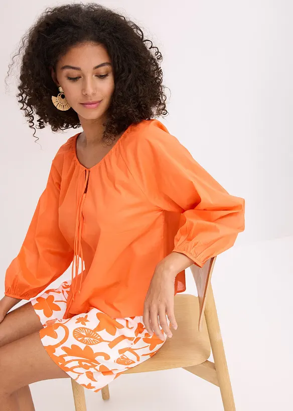 Blusa in puro cotone biologico, bonprix