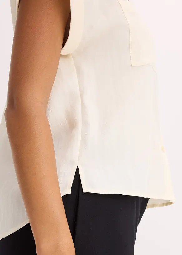 Camicetta a maniche corte in misto lyocell fluente, bonprix