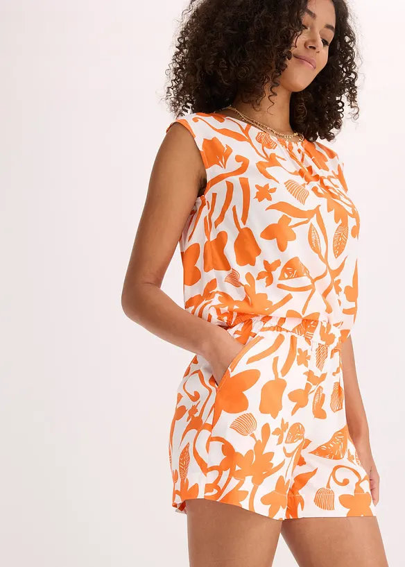 Shorts floreali in viscosa fluente, bonprix