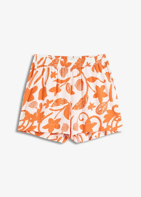 Shorts floreali in viscosa fluente, bonprix