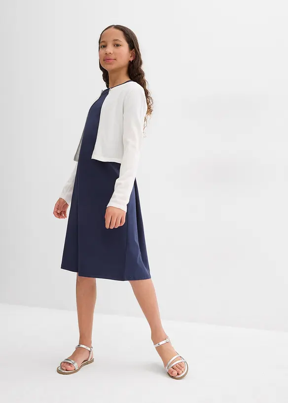 Abito di jersey in misto cotone biologico elasticizzato, bonprix