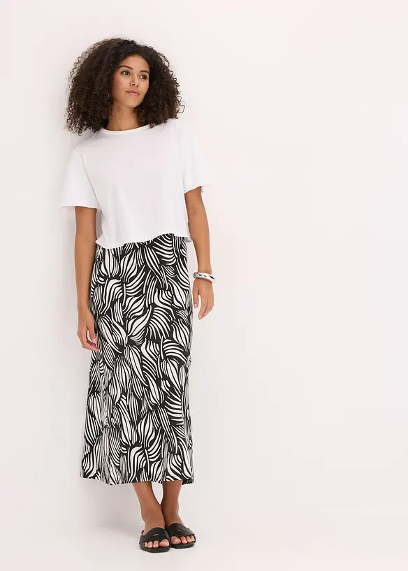 Gonna in jersey di cotone elasticizzato, bonprix