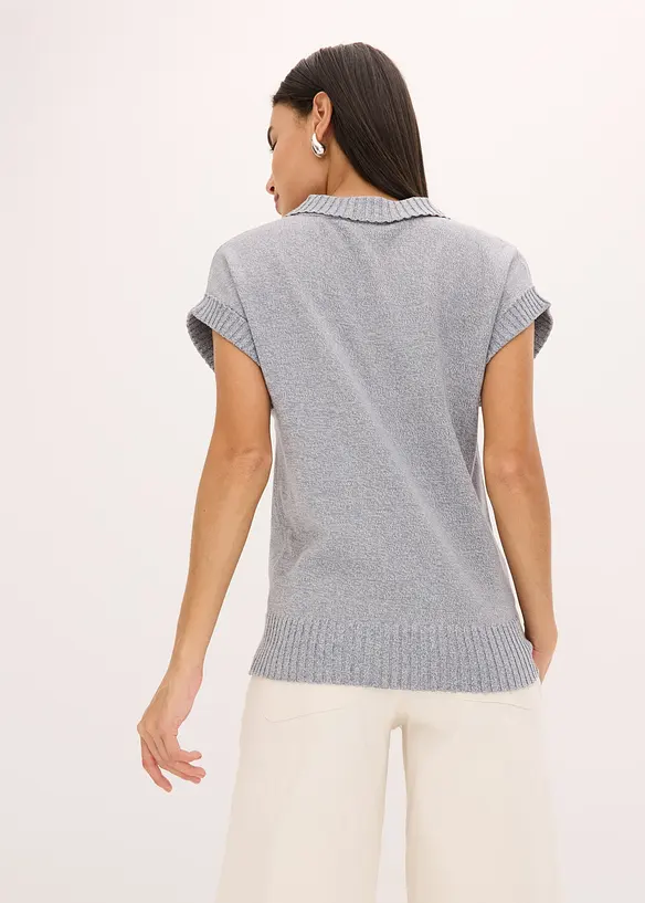 Maglione polo con cotone, bonprix