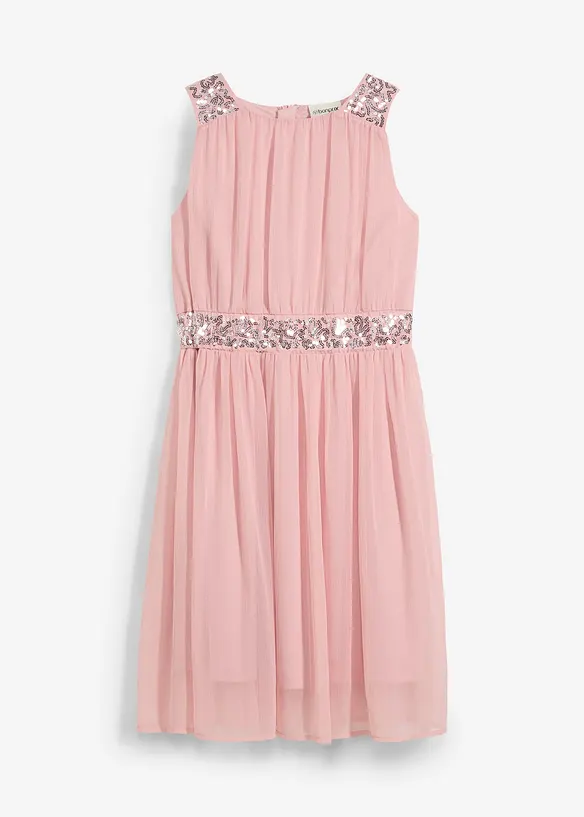 Abito in chiffon con paillettes, bonprix