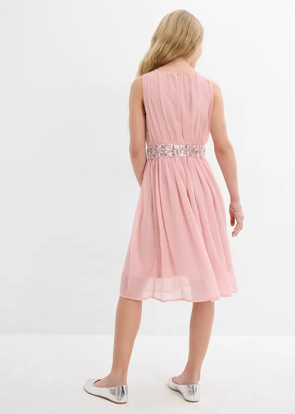 Abito in chiffon con paillettes, bonprix