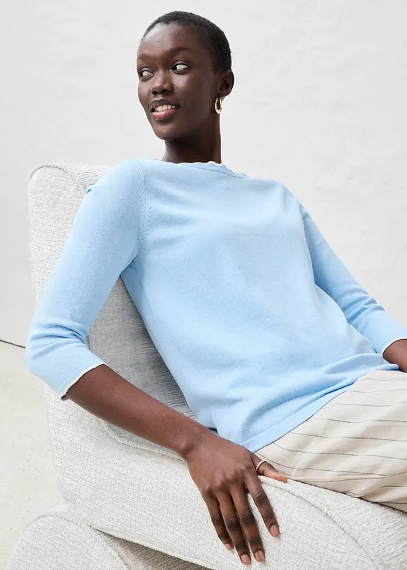 Maglione in filato fine in misto seta, bonprix