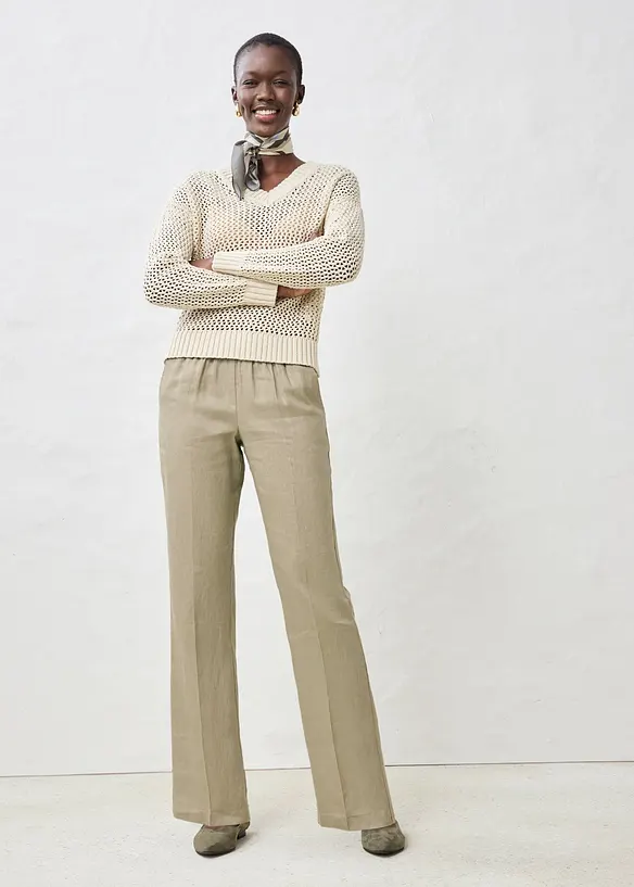 Pantaloni in puro lino, bonprix