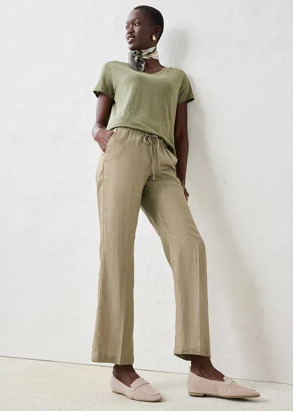Pantaloni in puro lino, bonprix