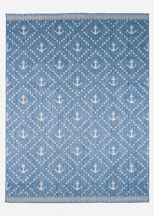 Tappeto da interno ed esterno con motivo ad ancore, bonprix