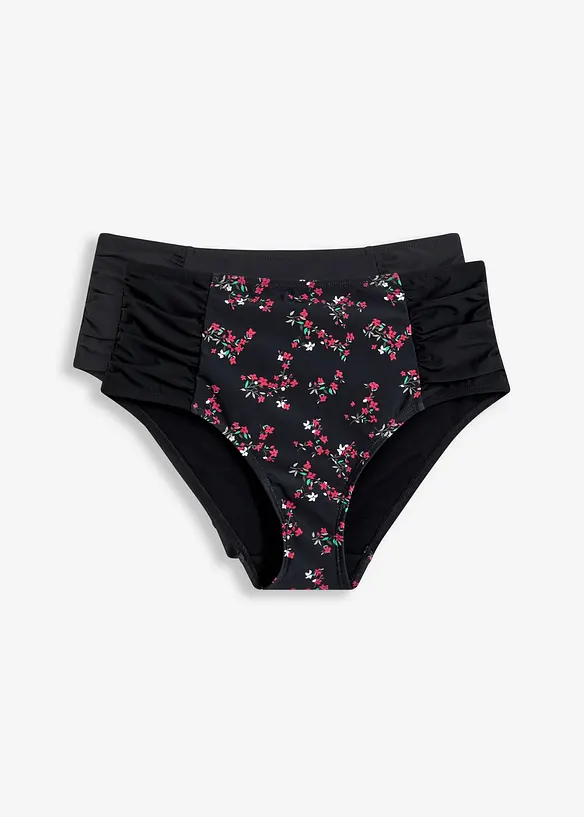 Slip per bikini con effetto modellante medio (pacco da 2), bonprix