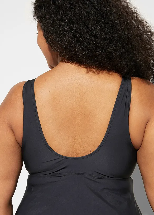 Abito da bagno con scollatura a V e effetto modellante medio, bonprix