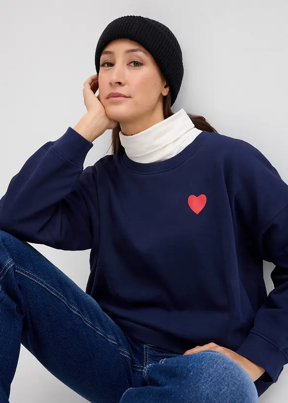 Felpa prémaman / da allattamento 2 in 1 in cotone biologico, bonprix