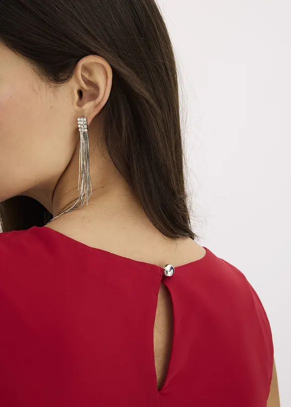 Abito in chiffon con applicazione di strass, bonprix