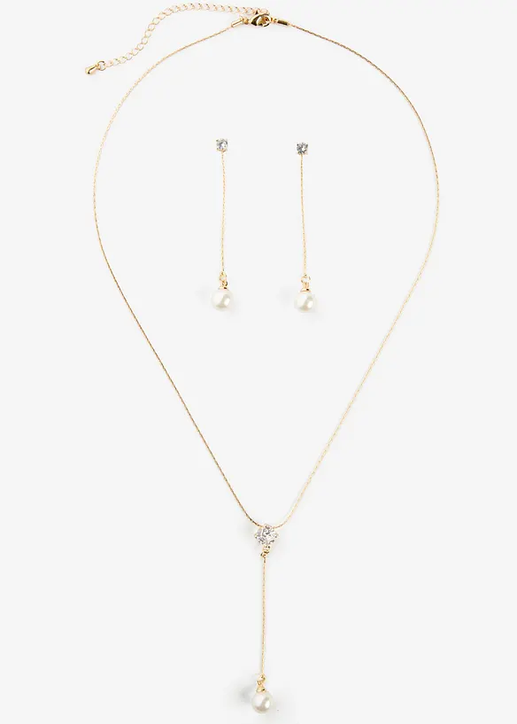 Collana e orecchini (set 3 pezzi), bonprix