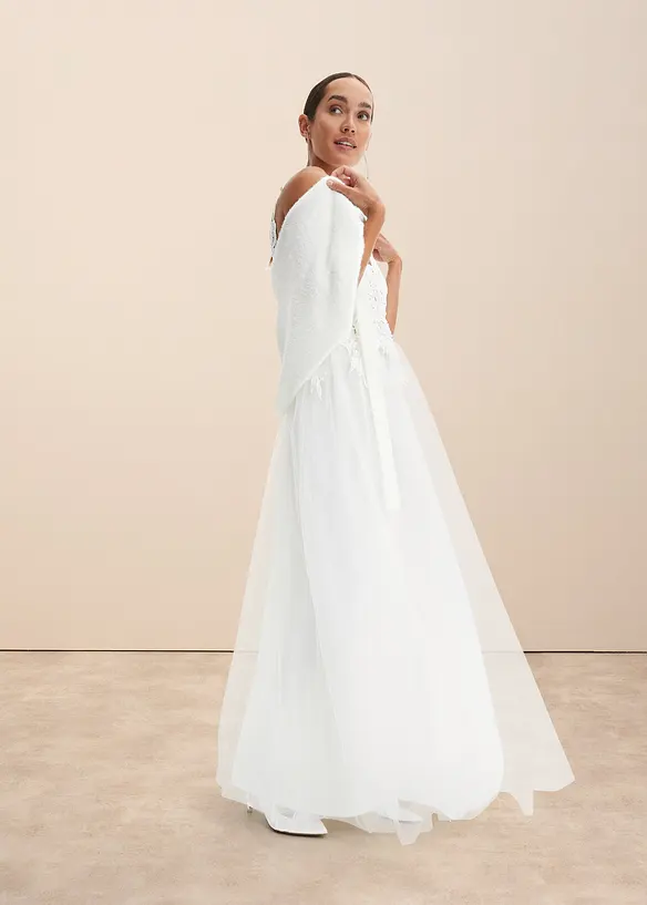 Abito da sposa con tulle e pizzo, bonprix