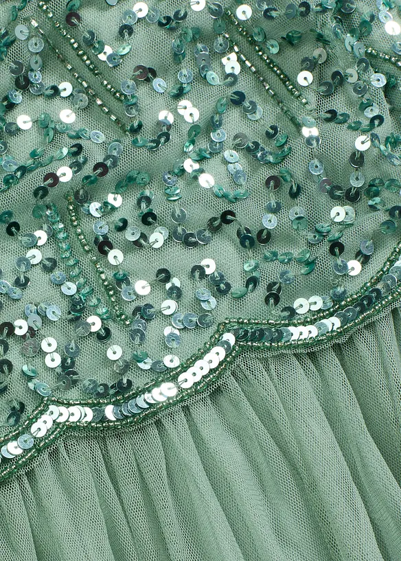 Abito lungo con paillettes, bonprix