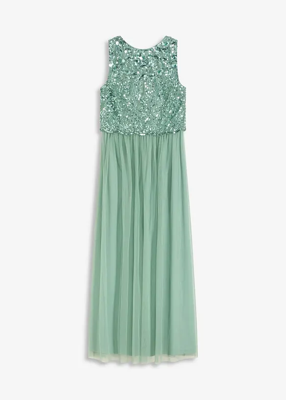 Abito lungo con paillettes, bonprix
