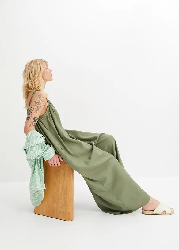 Tuta in misto lino viscosa leggero, bonprix