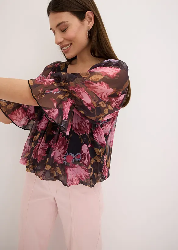Blusa con fondo a palloncino, bonprix