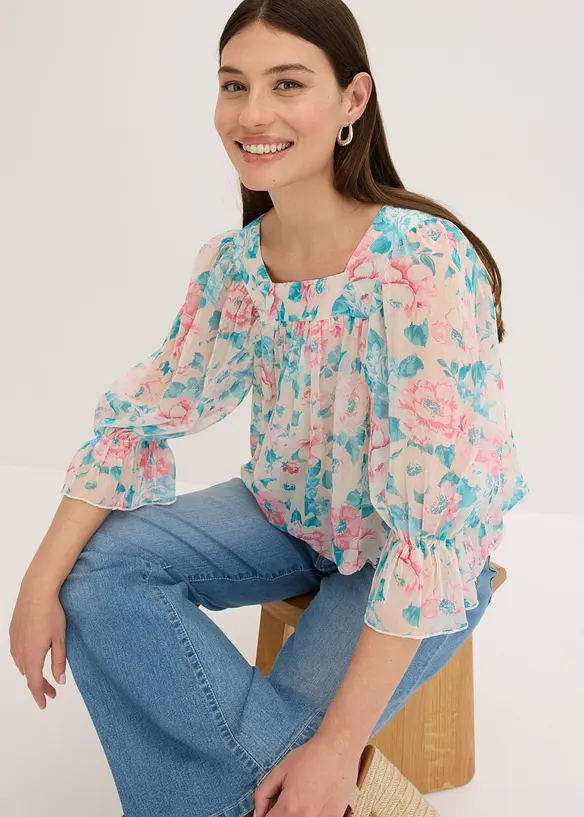 Blusa con fondo a palloncino, bonprix