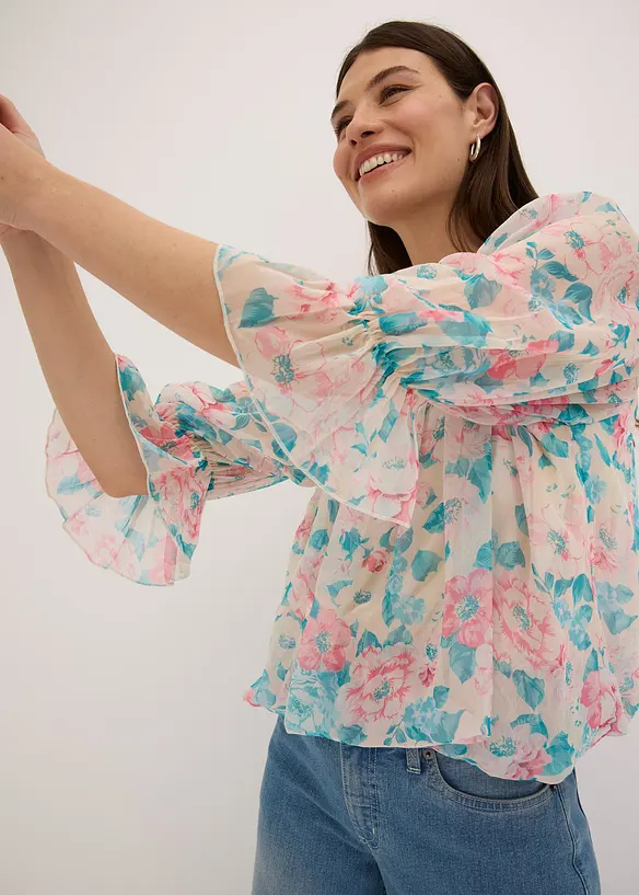 Blusa con fondo a palloncino, bonprix