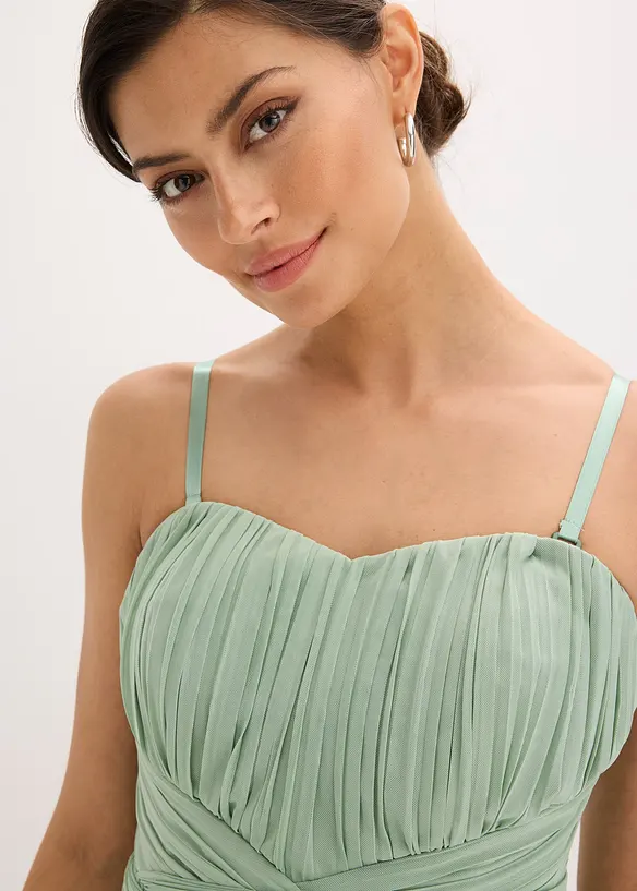 Abito lungo in mesh indossabile in vari modi, bonprix
