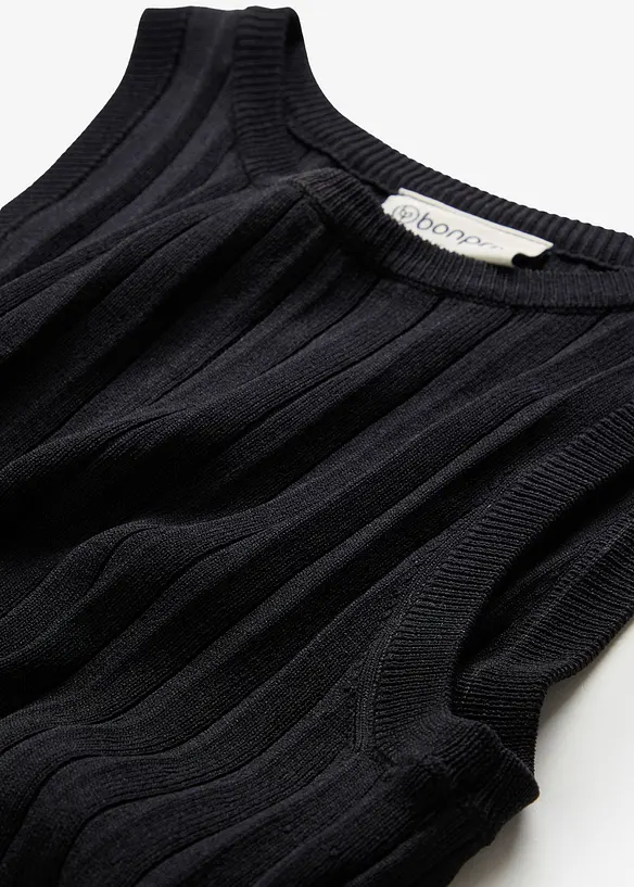 Abito in maglia svasato in misto viscosa, bonprix