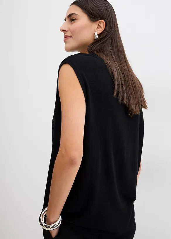 Top in maglia di fine viscosa a palloncino, bonprix