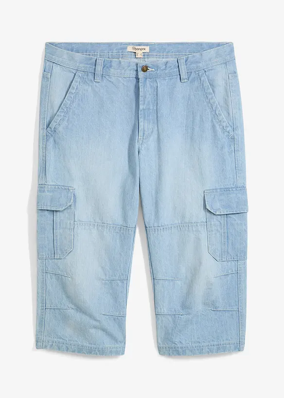 Jeans cargo a pinocchietto regular fit, straight, bonprix
