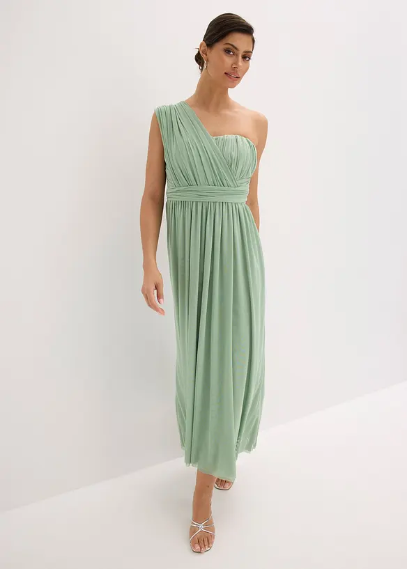Abito lungo in mesh indossabile in vari modi, bonprix