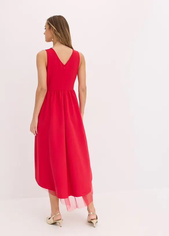 Abito asimmetrico con sottogonna in tulle, bonprix