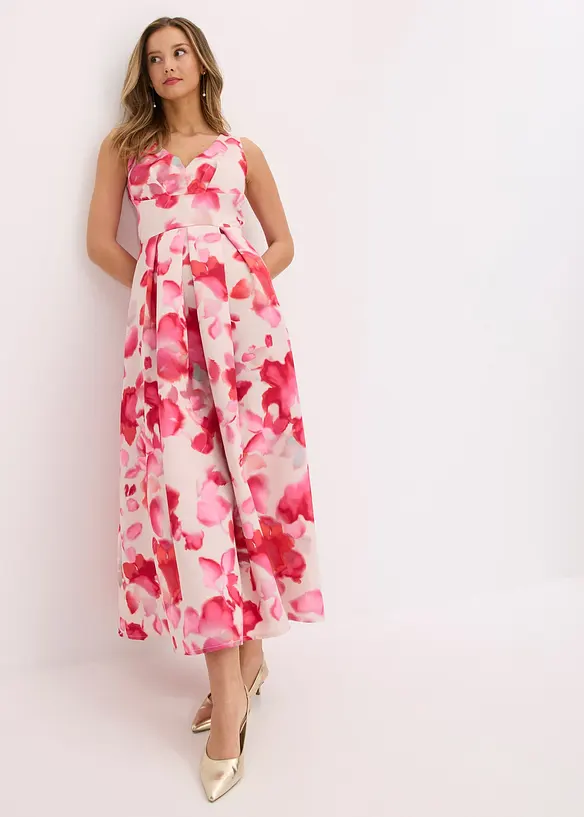 Abito in satin lucido con spalline, bonprix