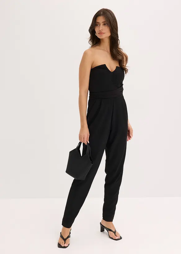 Tuta in stile bustier con dettaglio da annodare, bonprix