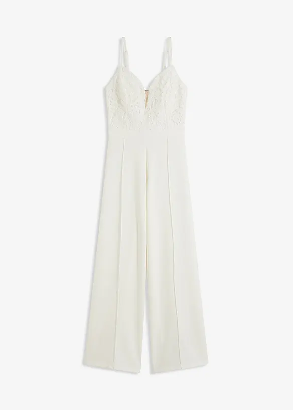 Tuta elegante con spalline e pizzo, bonprix
