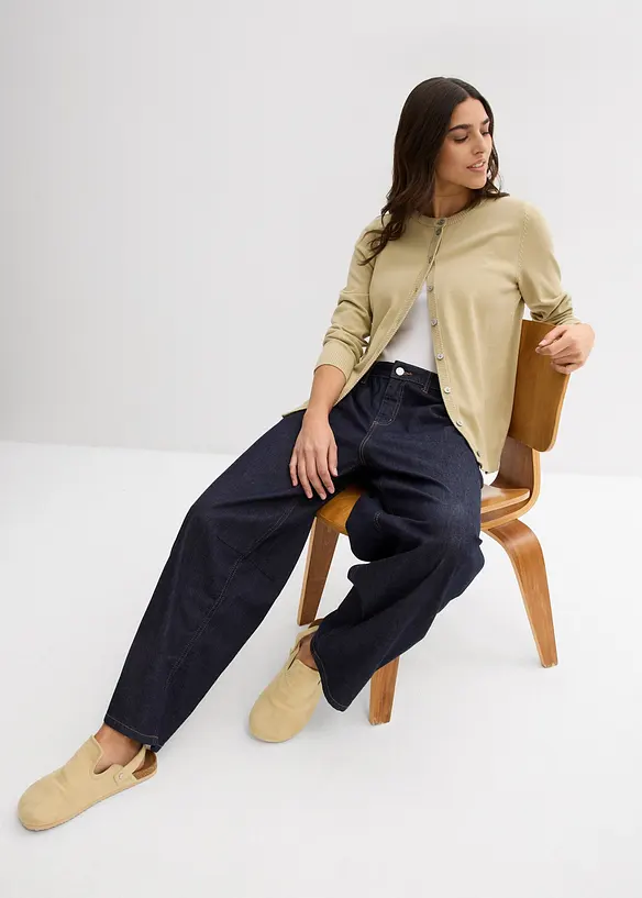 Cardigan con scollo rotondo, bonprix