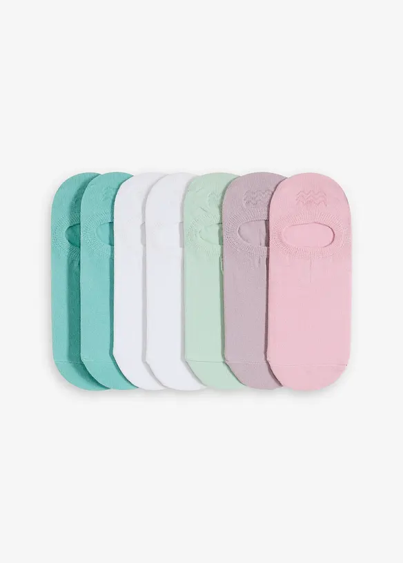 Fantasmini con cotone biologico e strisce in silicone (pacco da 7 paia), bonprix