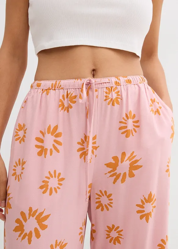 Pantaloni in morbida viscosa con elastico in vita, bonprix