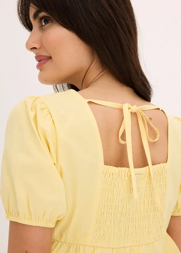Blusa con maniche a palloncino e bottoni, bonprix
