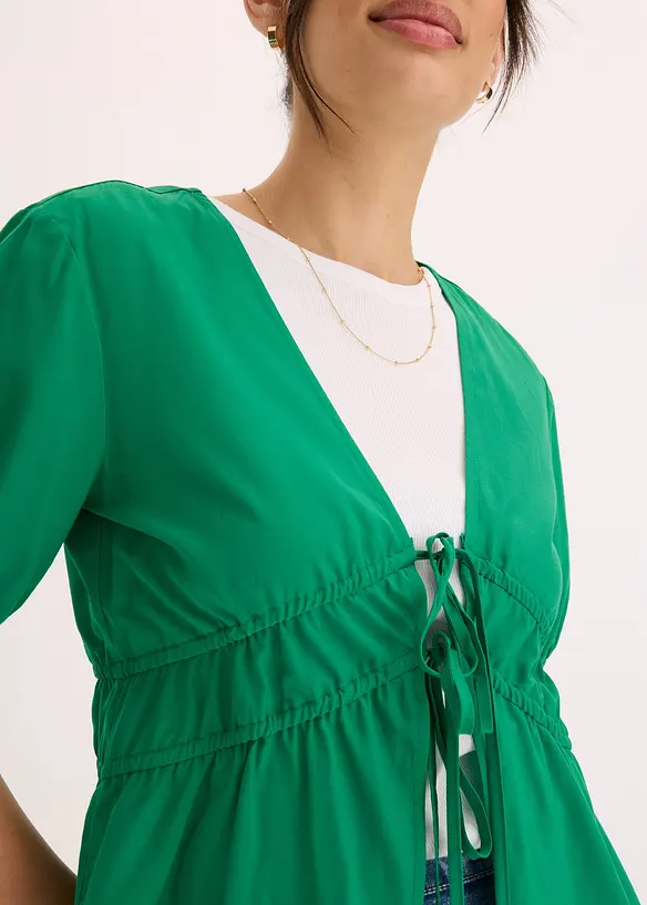 Blusa con laccetti, bonprix