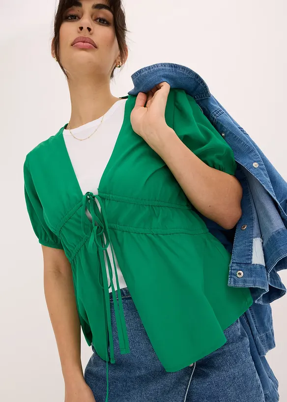 Blusa con laccetti, bonprix