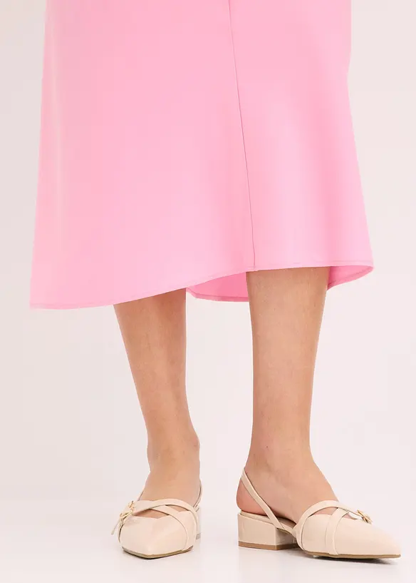 Gonna midi in satin, bonprix