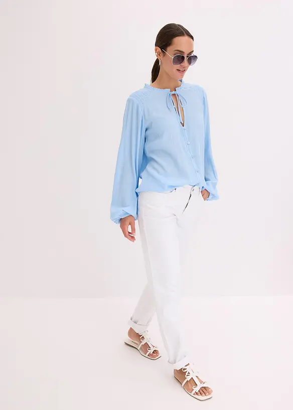Blusa con righe metallizzate, bonprix